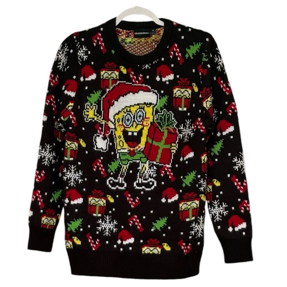 Nickelodeon SpongeBob Square Pants Ugly Christmas Sweater Size M